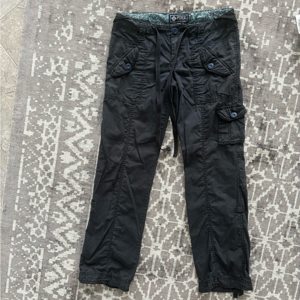 GUC Pink Victoria’s Secret Vintage Navy Blue Cargo Wide Leg Low Rise Pant
